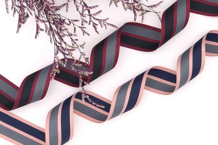 Триколірна смугаста плетена стрічка - Триколірна смужка плетена стрічка